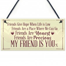 Friend Is You Plaque Home Decor Signs Friendship FRIEND Birthday