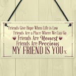 Friend Is You Plaque Home Decor Signs Friendship FRIEND Birthday