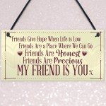 Friend Is You Plaque Home Decor Signs Friendship FRIEND Birthday