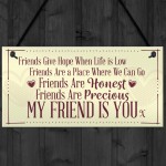 Friend Is You Plaque Home Decor Signs Friendship FRIEND Birthday