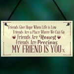 Friend Is You Plaque Home Decor Signs Friendship FRIEND Birthday