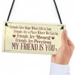 Friend Is You Plaque Home Decor Signs Friendship FRIEND Birthday