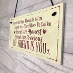 Friend Is You Plaque Home Decor Signs Friendship FRIEND Birthday