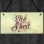 She Shed Garden Woman Cave Mum Sister Friendship Gift Plaque