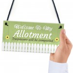 Welcome To My Allotment Garden Sign Outdoor Shed Plaque Gift