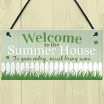 Welcome To Garden Novelty Plaque Summer House Sign Garden Shed