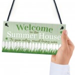 Welcome To Garden Novelty Plaque Summer House Sign Garden Shed