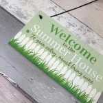 Welcome To Garden Novelty Plaque Summer House Sign Garden Shed