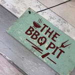 BBQ Pit Novelty Hanging Garden Sign Barbeque Shed SummerHouse