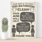 Funny Bathroom Signs Toilet Door Wall Plaques Men Ladies Shabby 