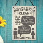 Funny Bathroom Signs Toilet Door Wall Plaques Men Ladies Shabby 