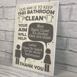Funny Bathroom Signs Toilet Door Wall Plaques Men Ladies Shabby 