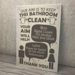Funny Bathroom Signs Toilet Door Wall Plaques Men Ladies Shabby 