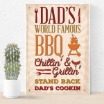 Dad's BBQ Barbeque Shed SummerHouse Hanging Sign Garden 