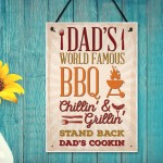 Dad's BBQ Barbeque Shed SummerHouse Hanging Sign Garden 