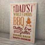 Dad's BBQ Barbeque Shed SummerHouse Hanging Sign Garden 