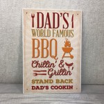 Dad's BBQ Barbeque Shed SummerHouse Hanging Sign Garden 