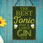 Best Gin Plaques Tonic Garden Party Bar Pub Wall Signs Friends