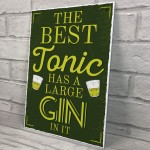 Best Gin Plaques Tonic Garden Party Bar Pub Wall Signs Friends