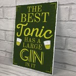 Best Gin Plaques Tonic Garden Party Bar Pub Wall Signs Friends