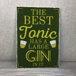 Best Gin Plaques Tonic Garden Party Bar Pub Wall Signs Friends