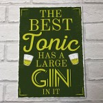 Best Gin Plaques Tonic Garden Party Bar Pub Wall Signs Friends