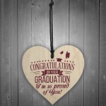Graduation Congratulations Wooden Heart Keepsake Gift Plaque 