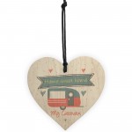 Caravan Home Sweet Home Wooden Plaque Funny Retirement Gift