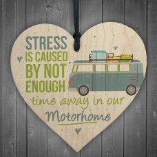 Motorhome Caravan Campervan Novelty Wooden Heart Camping Sign