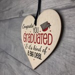 Big Deal Graduation Wooden Heart Keepsake Gift Congratulations 