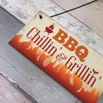 BBQ Chillin & Grillin Barbecue Outdoor Garden Plaque Bar Sign