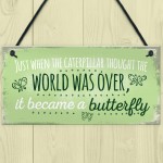 Butterfly Gardening Plaque SummerHouse Sign Garden Shed Mum 