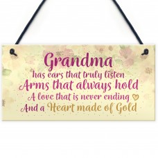 Heart Of Gold Grandparent Grandma Gran Nan Plaques Signs Gift
