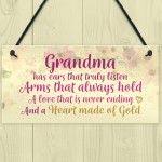 Heart Of Gold Grandparent Grandma Gran Nan Plaques Signs Gift