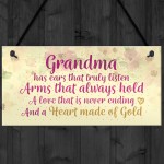 Heart Of Gold Grandparent Grandma Gran Nan Plaques Signs Gift