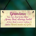 Heart Of Gold Grandparent Grandma Gran Nan Plaques Signs Gift