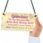 Heart Of Gold Grandparent Grandma Gran Nan Plaques Signs Gift