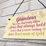 Heart Of Gold Grandparent Grandma Gran Nan Plaques Signs Gift