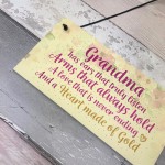 Heart Of Gold Grandparent Grandma Gran Nan Plaques Signs Gift