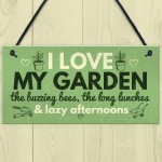 I Love My Garden Novelty Plaque SummerHouse Sign Gardening 