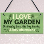 I Love My Garden Novelty Plaque SummerHouse Sign Gardening 