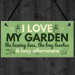 I Love My Garden Novelty Plaque SummerHouse Sign Gardening 