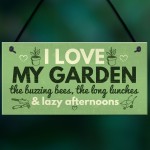 I Love My Garden Novelty Plaque SummerHouse Sign Gardening 