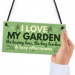 I Love My Garden Novelty Plaque SummerHouse Sign Gardening 