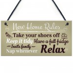 House Rules Novelty Wall Plaques Shabby Home Decor Kitchen Sign