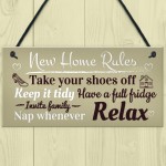 House Rules Novelty Wall Plaques Shabby Home Decor Kitchen Sign