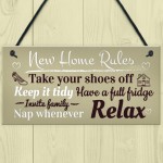 House Rules Novelty Wall Plaques Shabby Home Decor Kitchen Sign