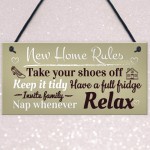 House Rules Novelty Wall Plaques Shabby Home Decor Kitchen Sign