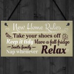 House Rules Novelty Wall Plaques Shabby Home Decor Kitchen Sign