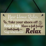 House Rules Novelty Wall Plaques Shabby Home Decor Kitchen Sign
